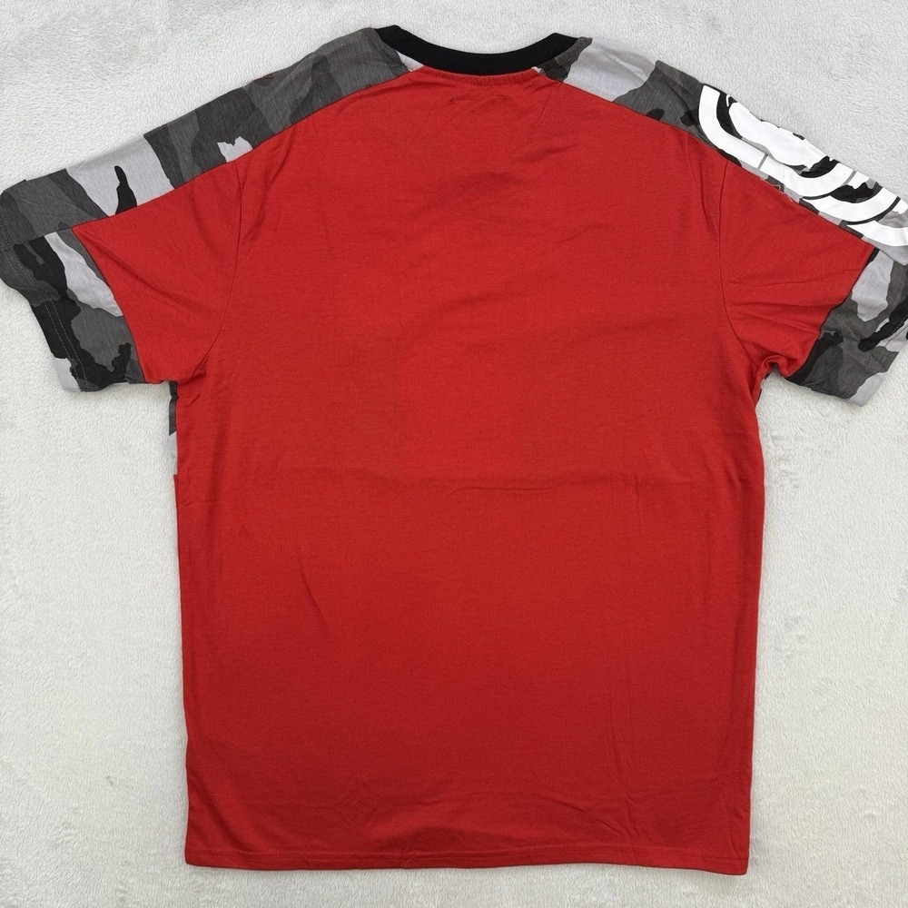 Ecko Unltd Shirt Mens Red Camo Patchwork Graphic‎ T Shirt Streetwear Large - Picture 9 of 9
